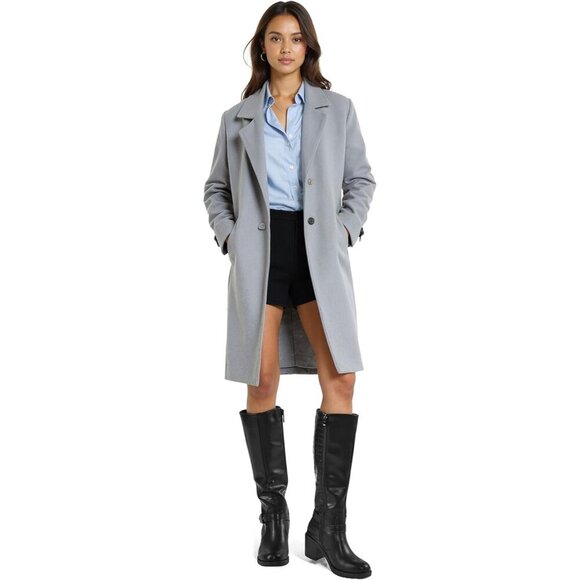 Women's Knee High Boots Chunky Block Heels Side Zipper Stretchy Elastic Panels - Picture 5 of 6